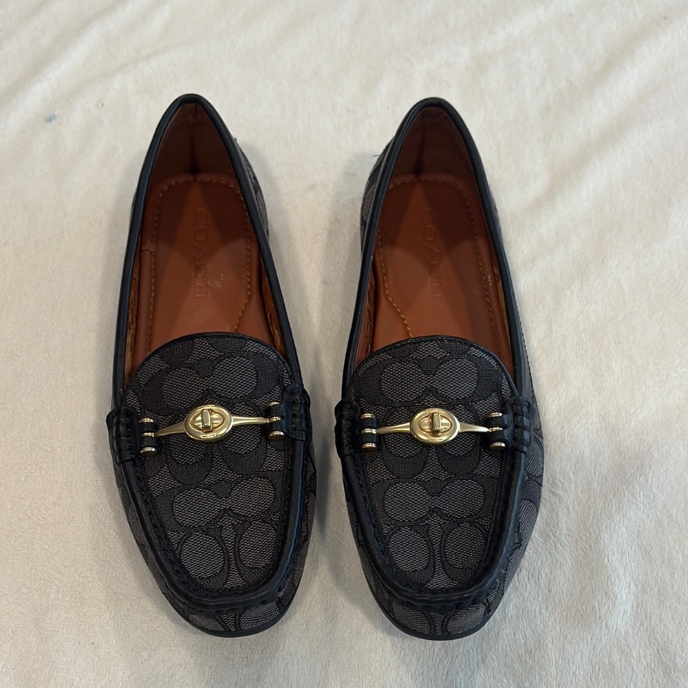 Coach Black and Gray Loafers